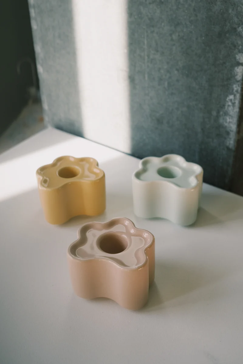 Candle Holder - Flora Small - Mint