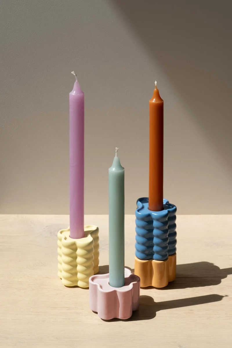 Candle Holder - Flora Small - Mint