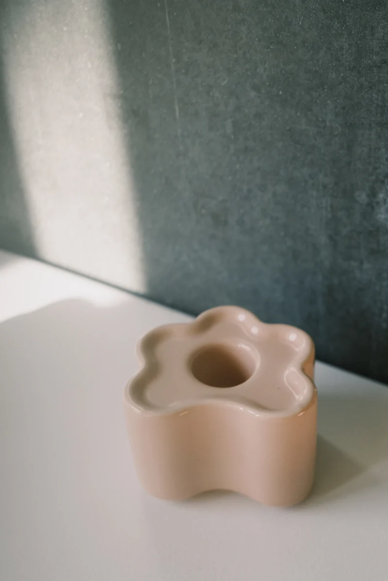 Candle Holder - Flora Small - Pink