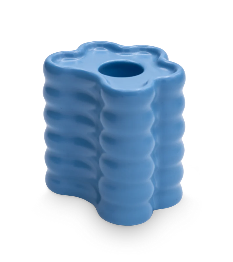 Candle Holder - Flora Large - Blue