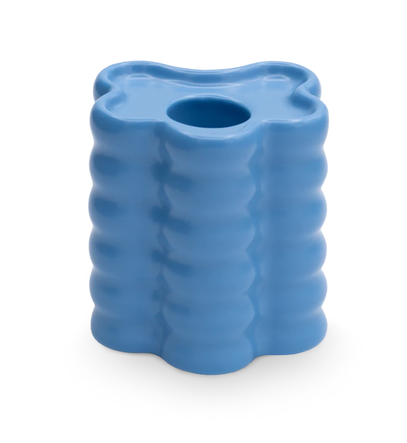 Candle Holder - Flora Large - Blue