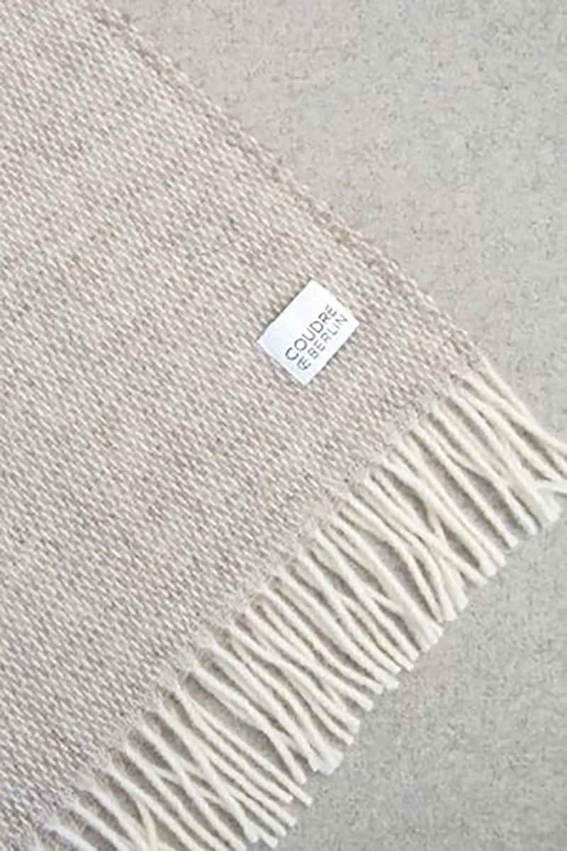 Wolldecke / Kuscheldecke pickstitch limestone