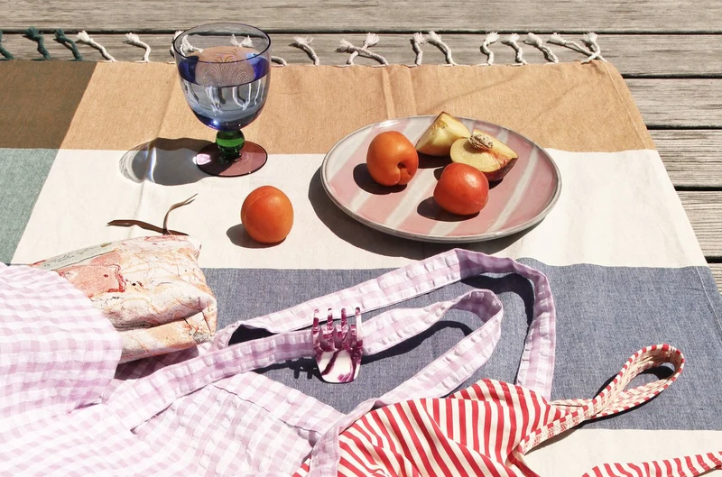 Hammam Towel - Rose / Blue