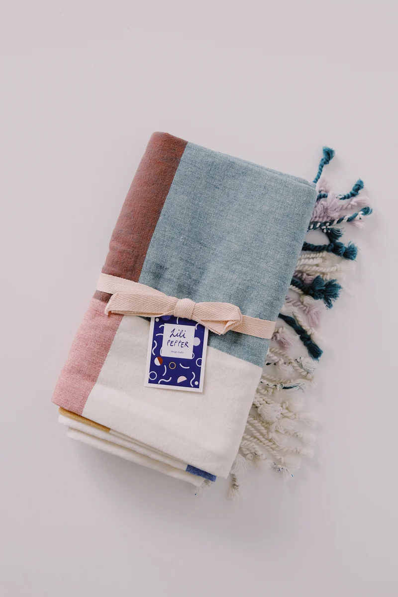 Hammam Towel - Blue / Green / Yellow