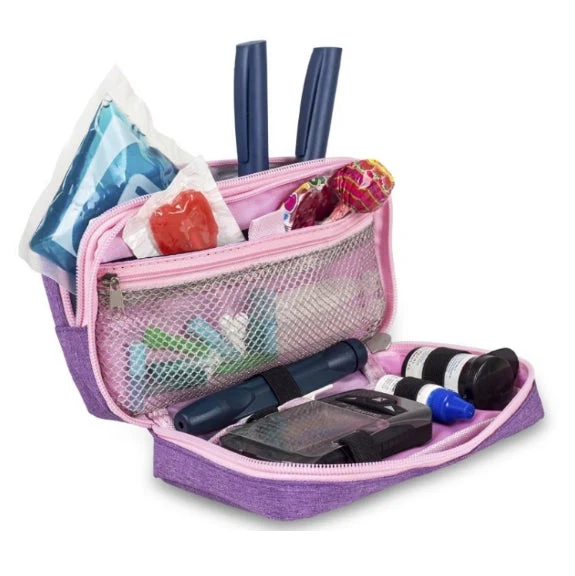 Lila Diabetes-Organizer-Tasche