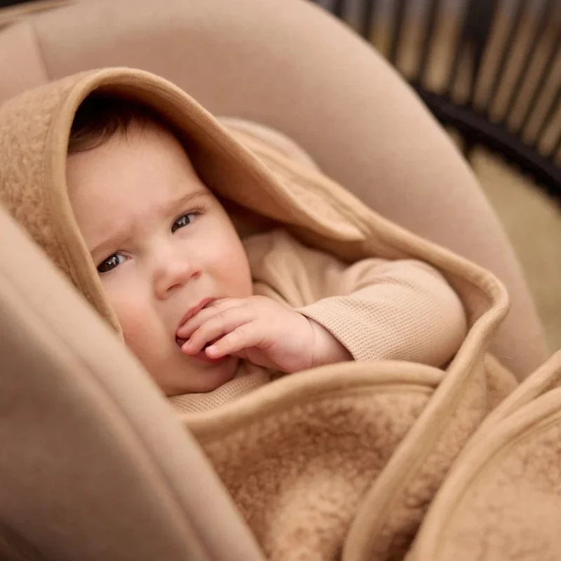 Einschlagdecke Babyschale Merino Sherpa Bio