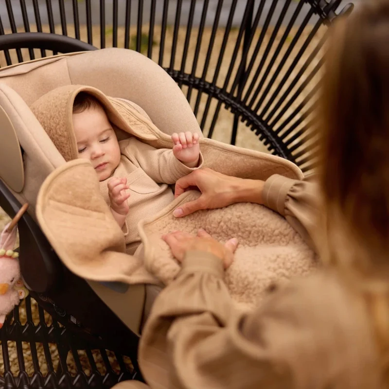 Einschlagdecke Babyschale Merino Sherpa Bio