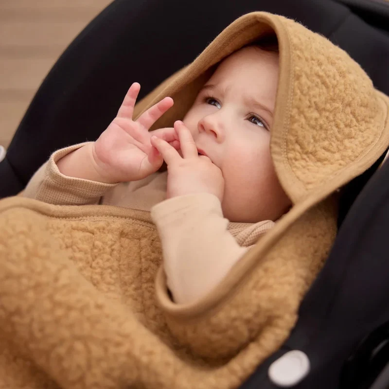 Einschlagdecke Babyschale Merino Sherpa Bio