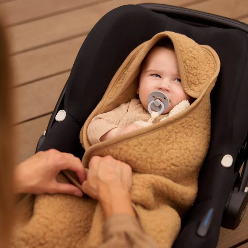 Einschlagdecke Babyschale Merino Sherpa Bio