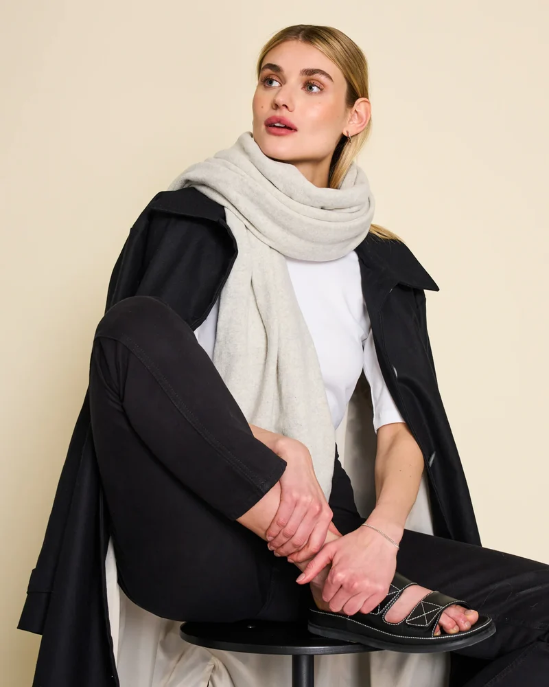 Cotton Scarf - Ross - Light Grey