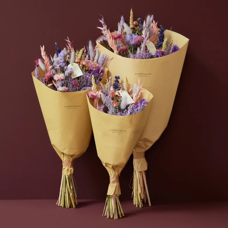 Dried Flowers - Bouquet - Purple Glow
