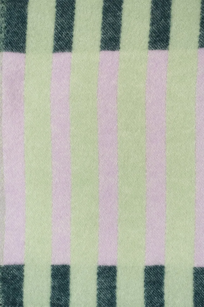 Wolldecke / Kuscheldecke DESSAU lavender / sage / petrol