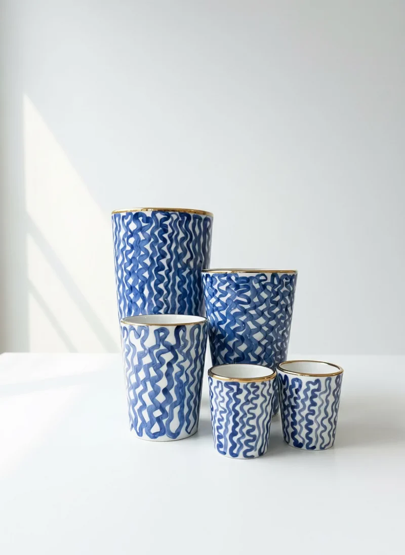Ceramic Pieces - Blue Wave