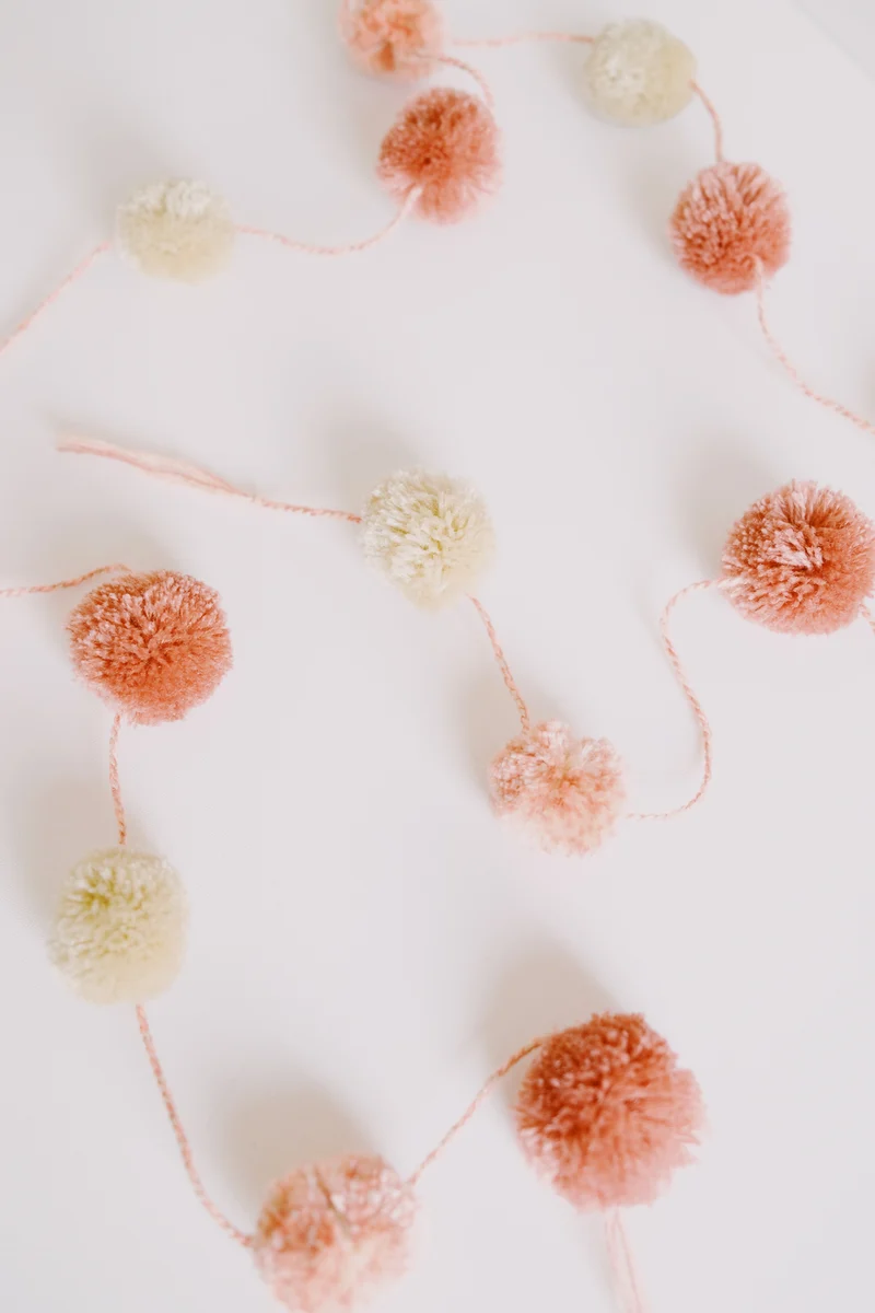 pompon garland - color trio