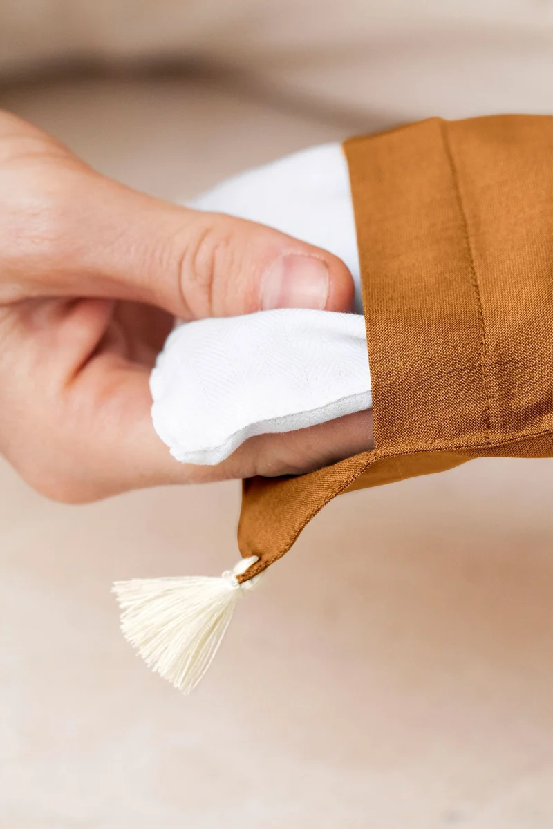 Eye Pillow - RAHA Tassels - Cognac