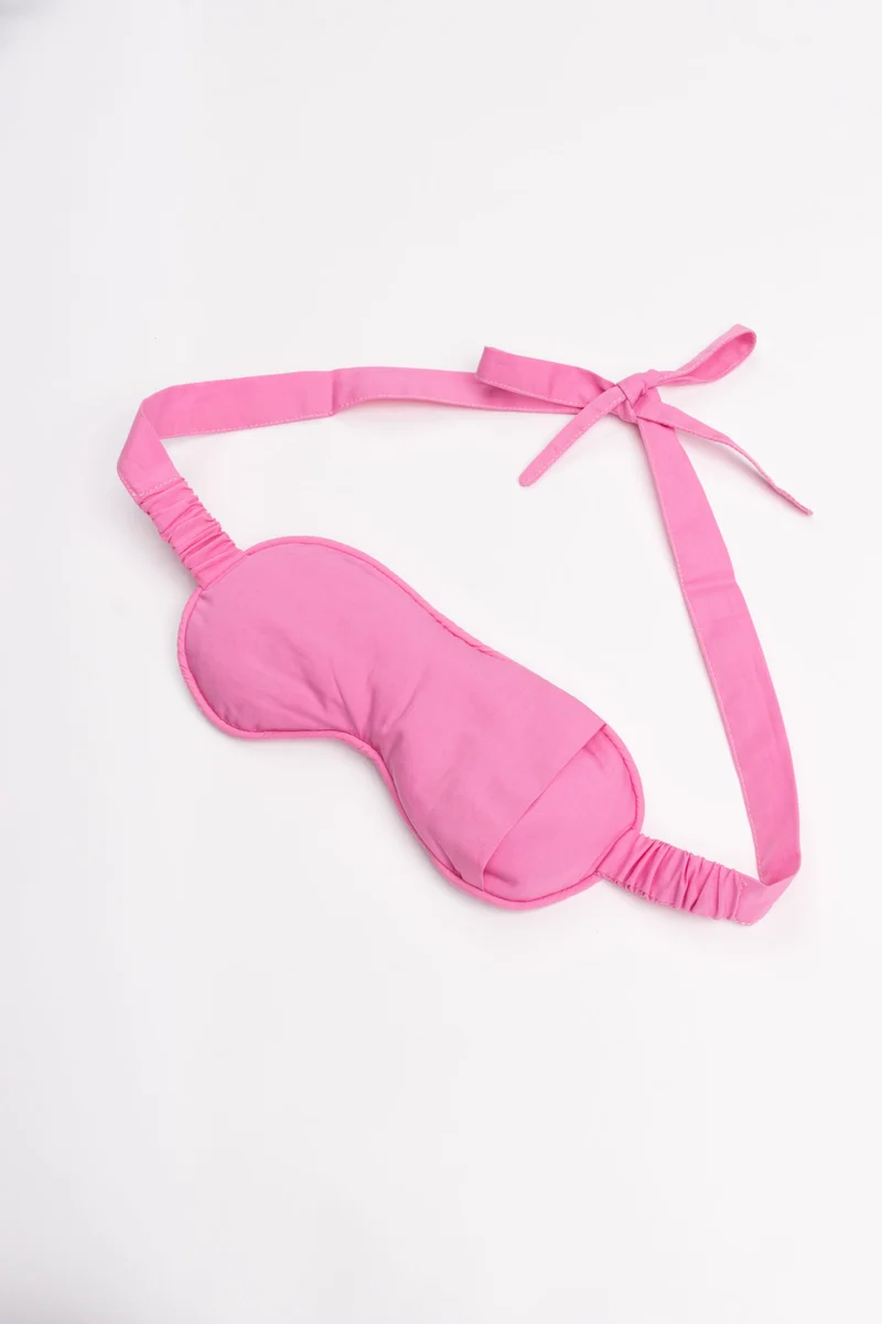 Eye Mask - RAHA - Checked - Orange / Pink