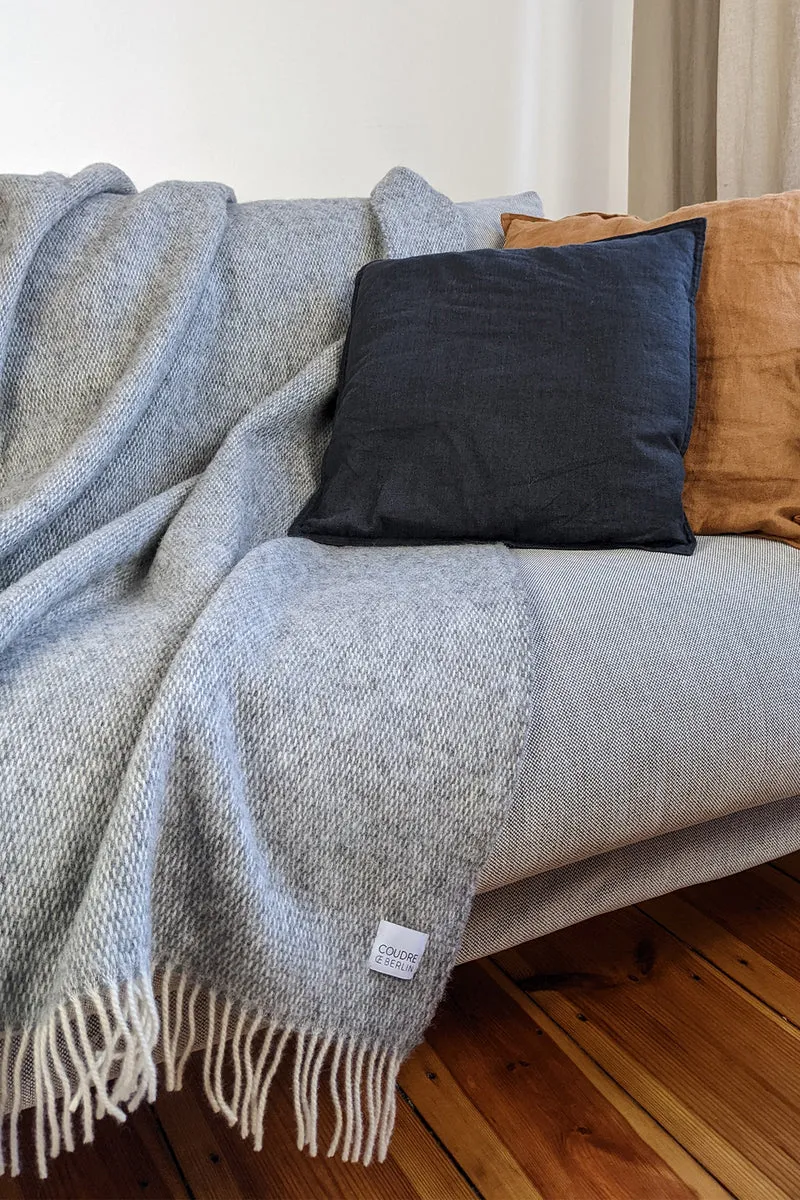 Wolldecke / Kuscheldecke pickstitch granite