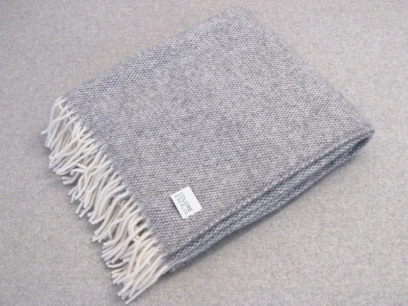 Wolldecke / Kuscheldecke pickstitch granite