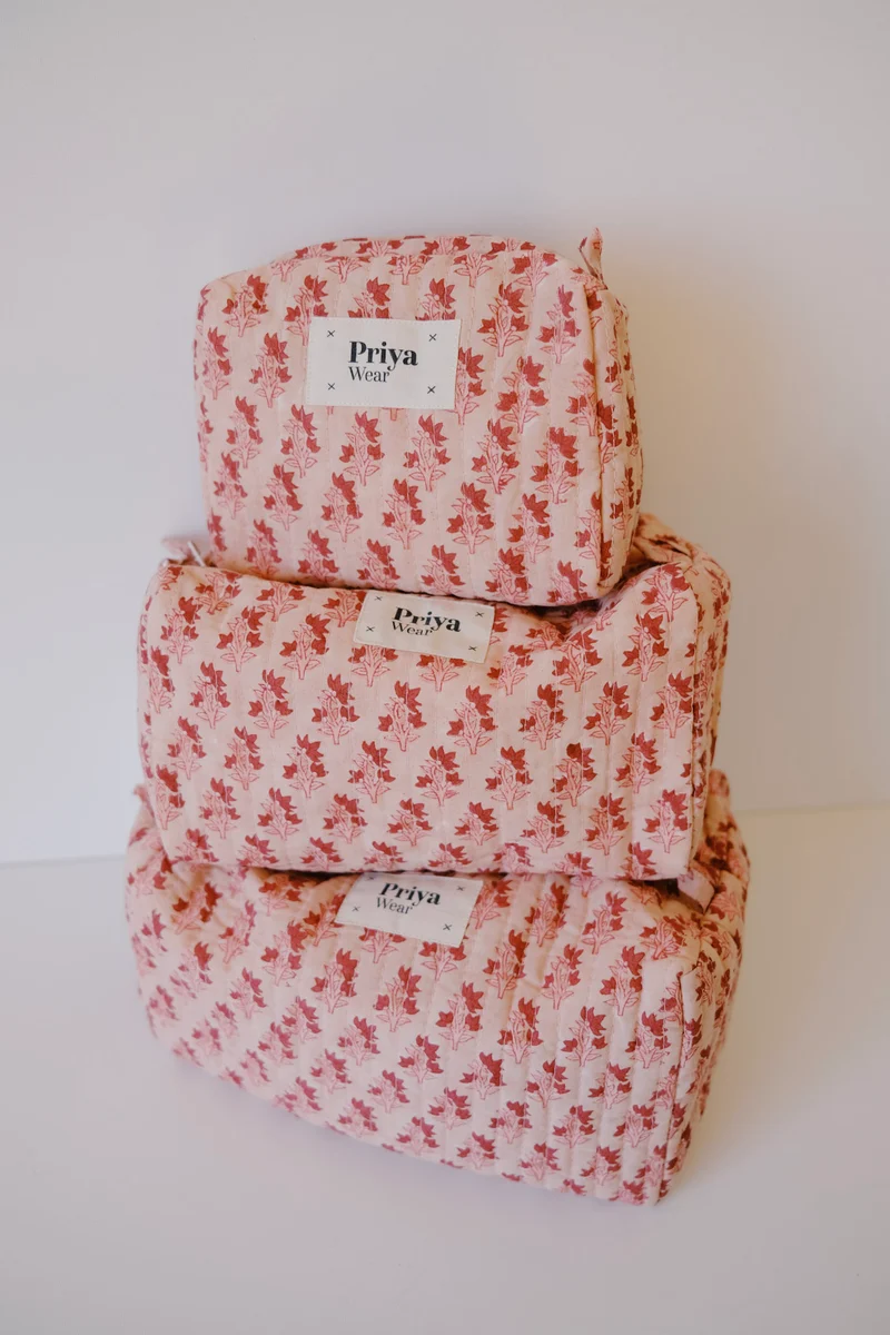 Beauty Bag - Organic Cotton - Pink