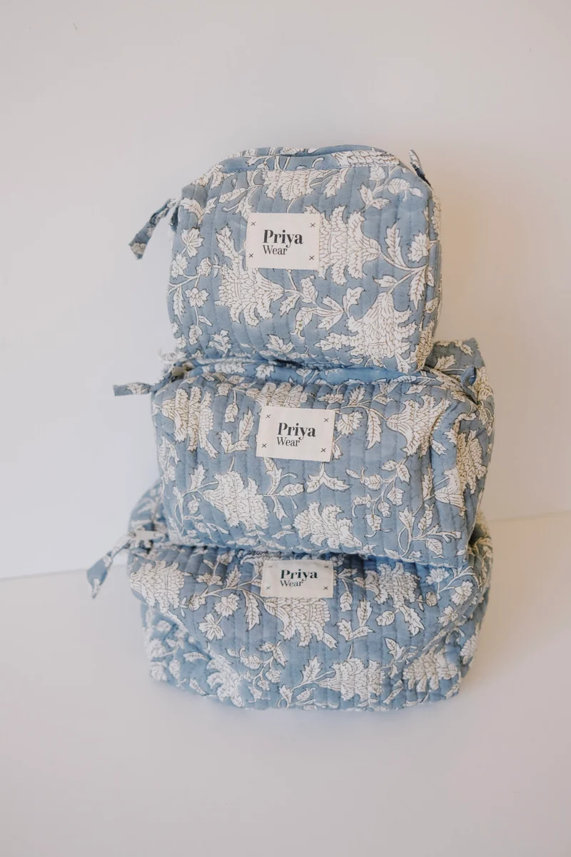 Beauty Bag - Organic Cotton - Smoky Blu