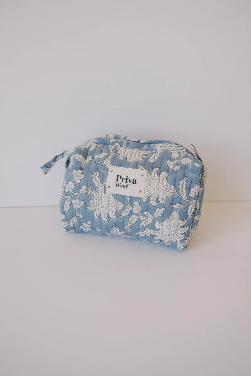 Beauty Bag - Organic Cotton - Smoky Blu