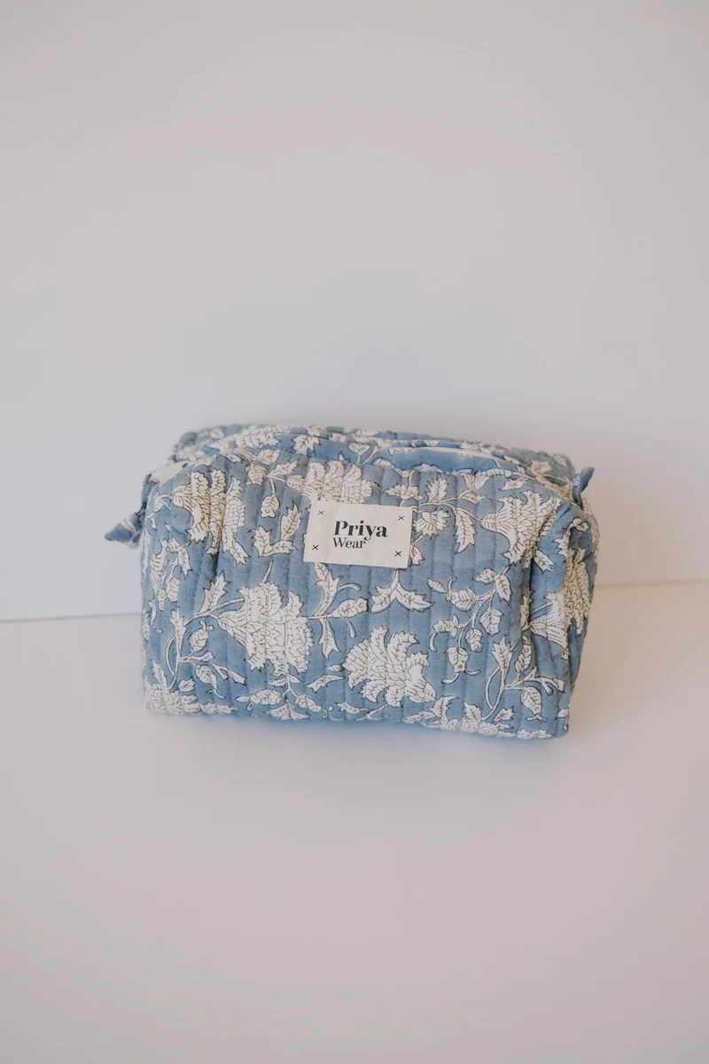 Beauty Bag - Organic Cotton - Smoky Blu