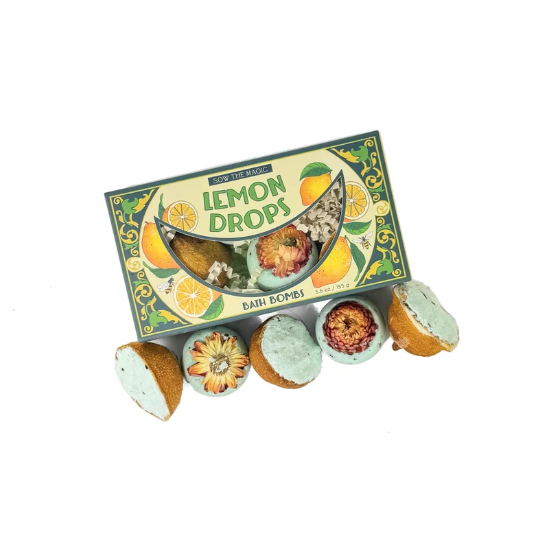 Mini Bath Bomb Set - Lemon Drops - Lemon + Mint
