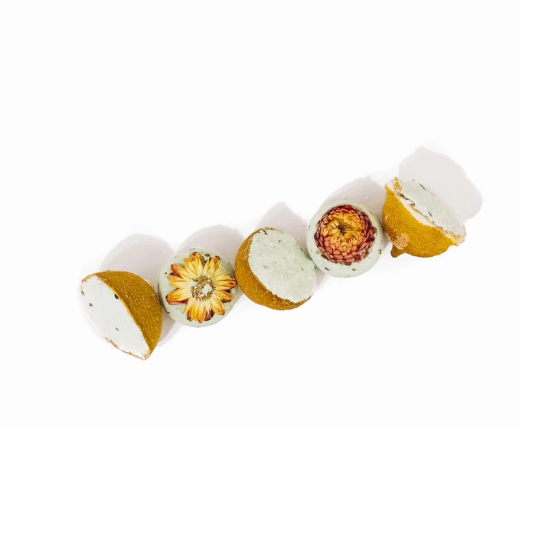 Mini Bath Bomb Set - Lemon Drops - Lemon + Mint