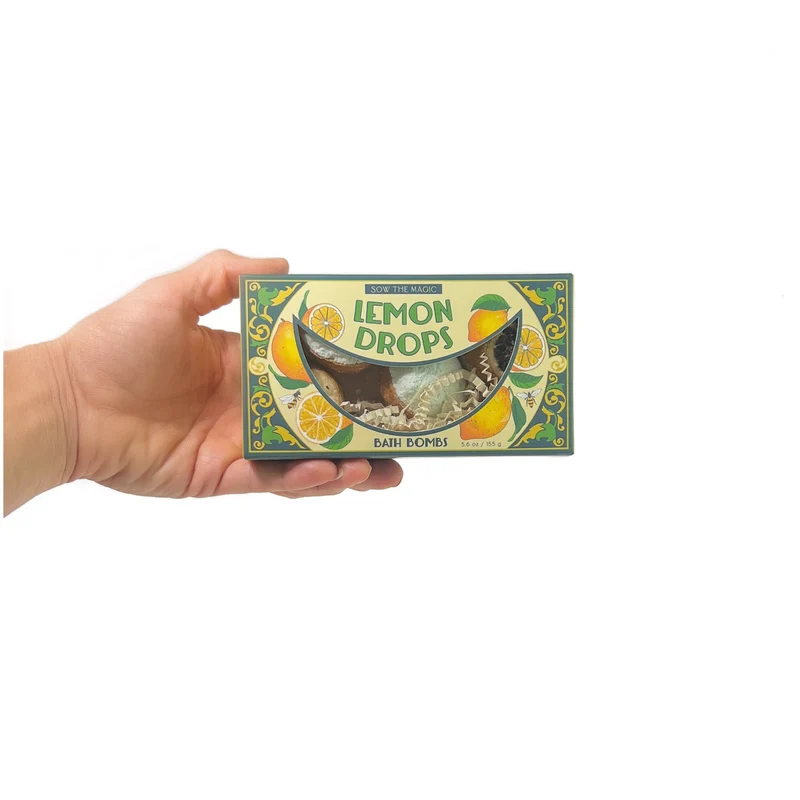 Mini Bath Bomb Set - Lemon Drops - Lemon + Mint