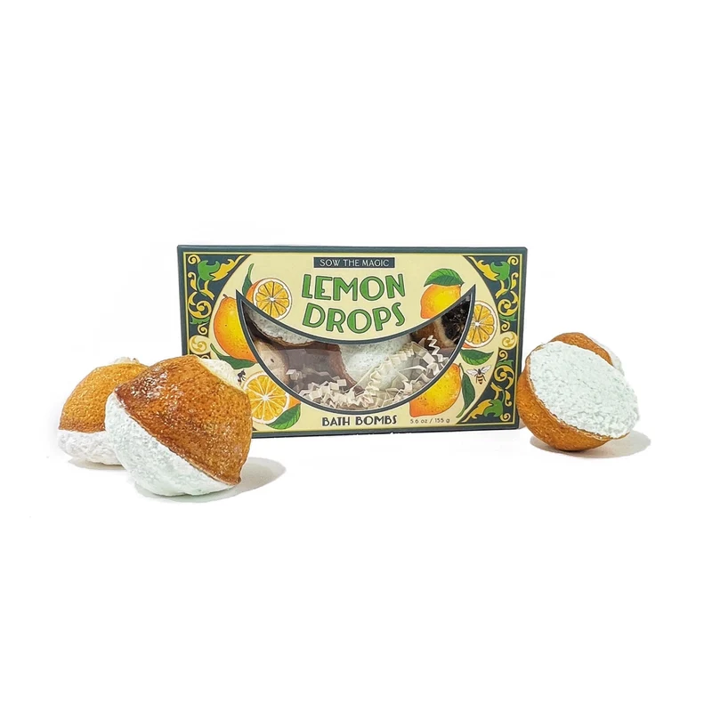 Mini Bath Bomb Set - Lemon Drops - Lemon + Mint