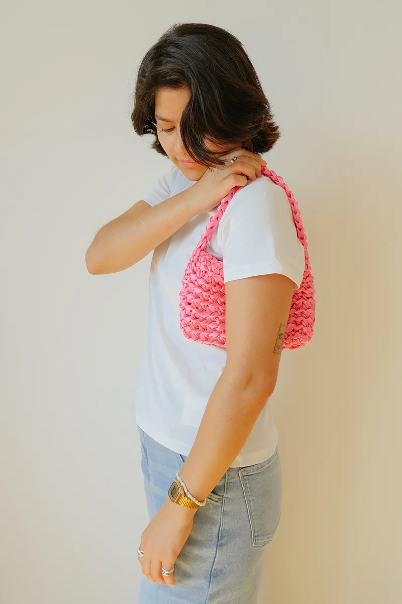 crochet bag - bling