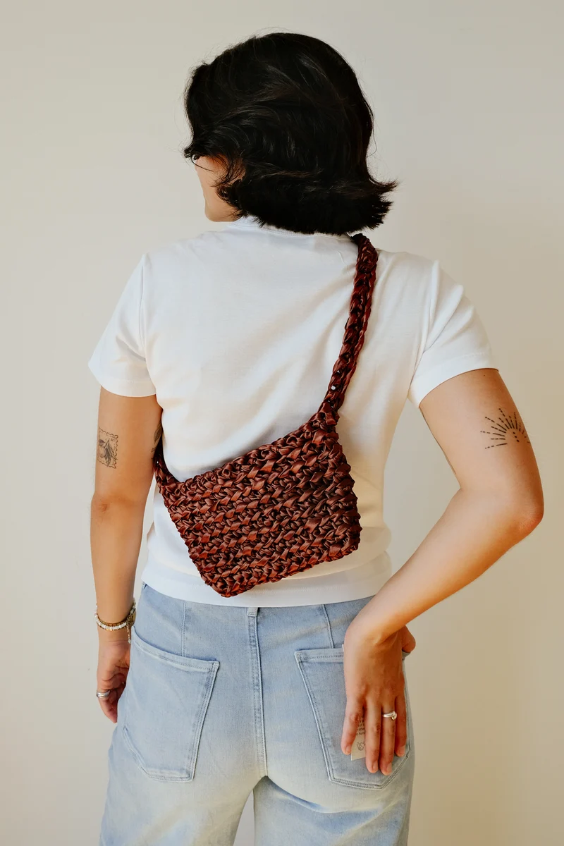 crochet bag - bling