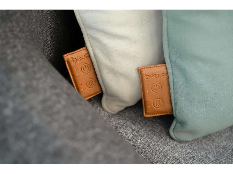 Beurer Akku-Massage-Kissen MG 139 mit Wärmefunktion, mint, 40 x 40 x 11 cm
