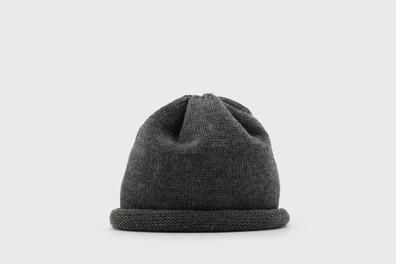 Merino Wool Roll Up Cap [Charcoal]