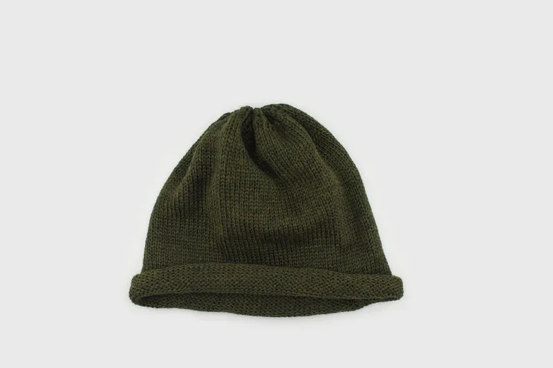 Merino Wool Roll Up Cap [Khaki]