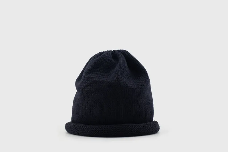 Merino Wool Roll Up Cap [Navy]