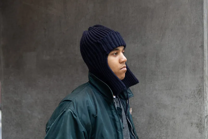 Merino Wool Flight Cap [Navy]