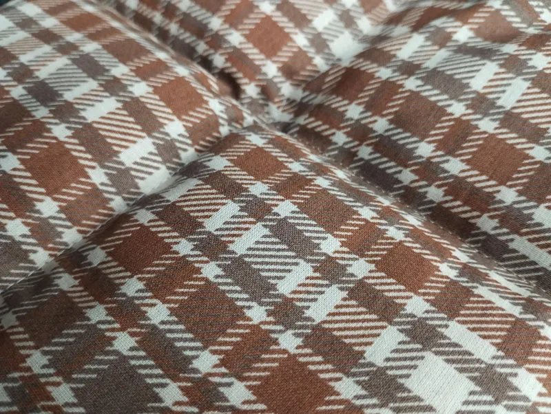 Körnerkissen Karo in braun/beige