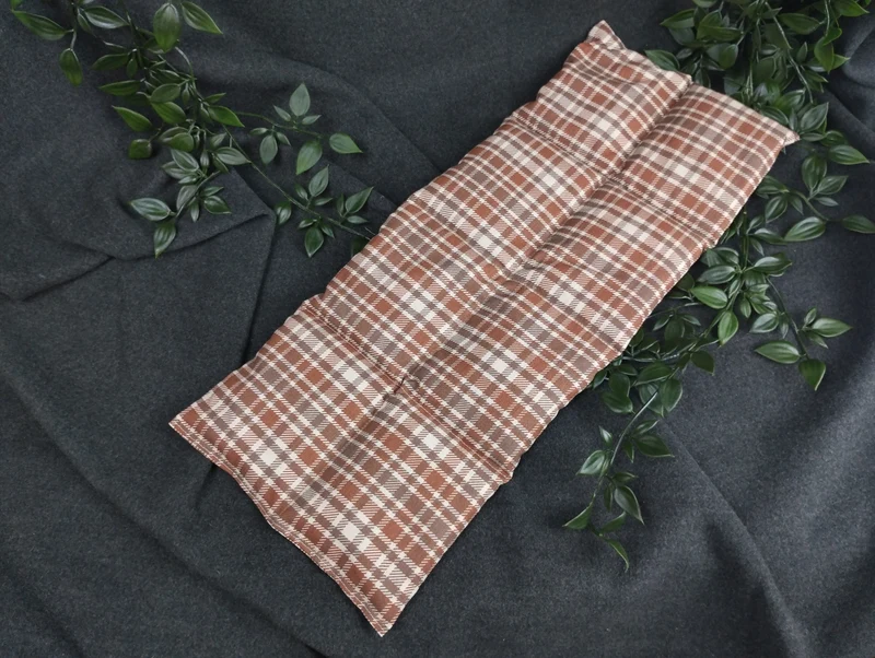 Körnerkissen Karo in braun/beige