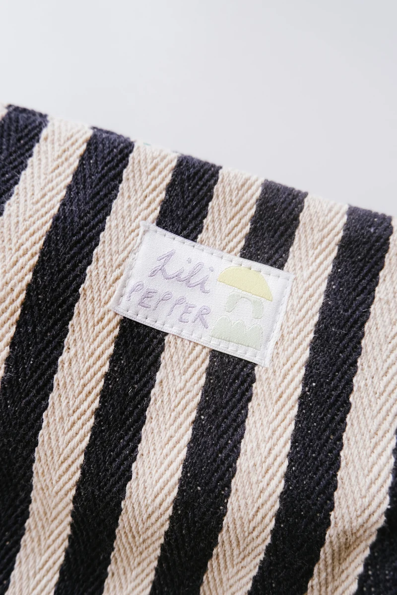 Necessaire - Navy Stripe Small