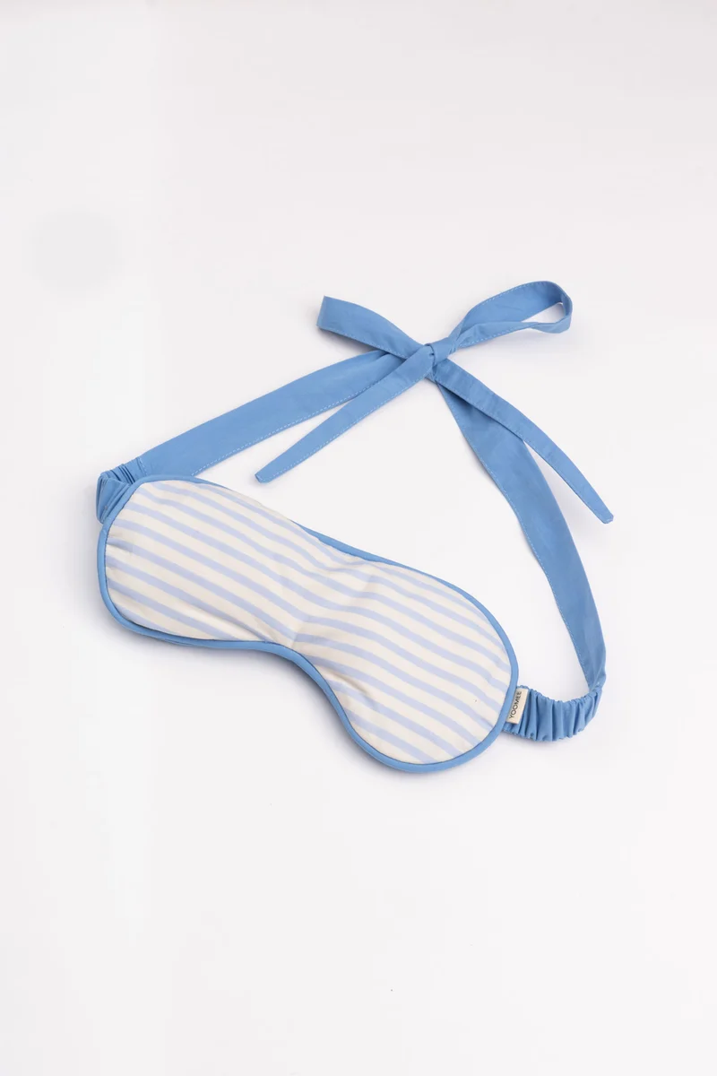Eye Mask - RAHA - Stripes - Light Blue