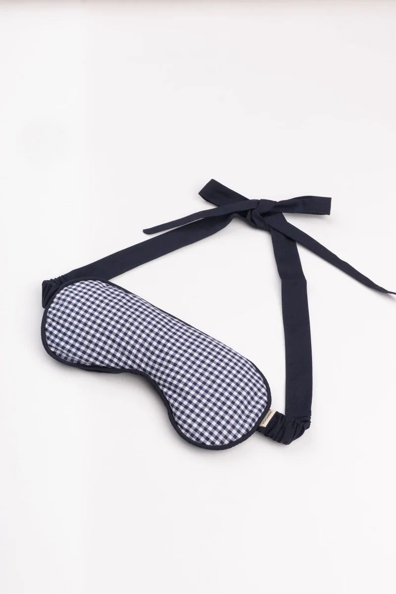 Eye Mask - RAHA - Checked - Marine