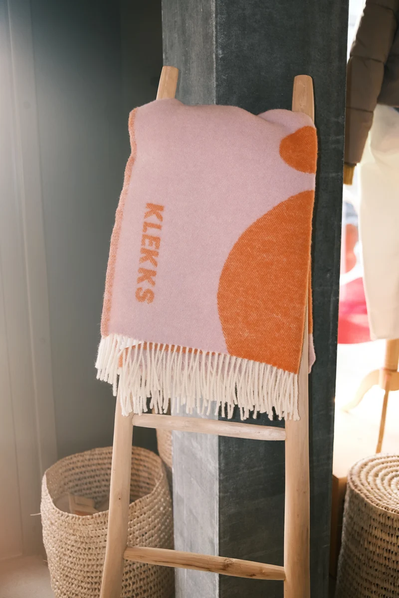 Wool Blanket - no8 - Orange Purple