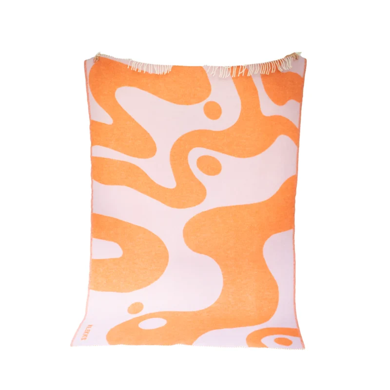 Wool Blanket - no8 - Orange Purple