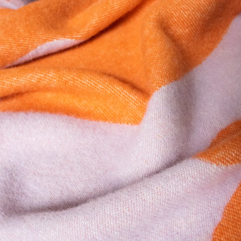 Wool Blanket - no8 - Orange Purple