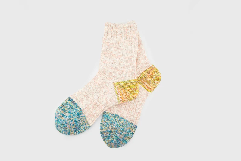 Slub Twister Switching Socks [Pink]