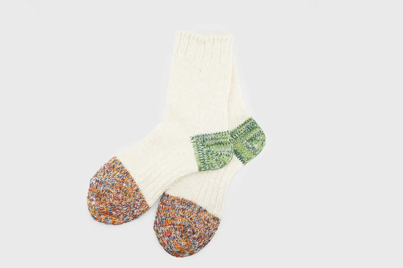 Slub Twister Switching Socks [Natural]