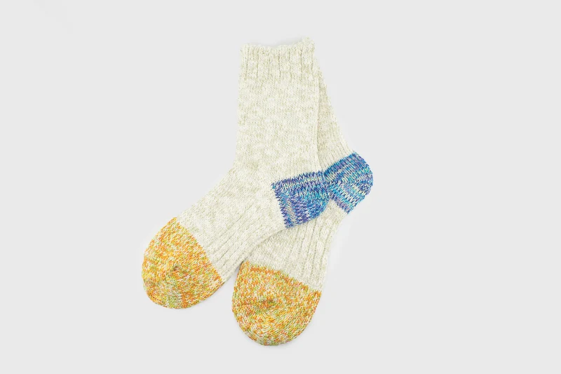 Slub Twister Switching Socks [Green]