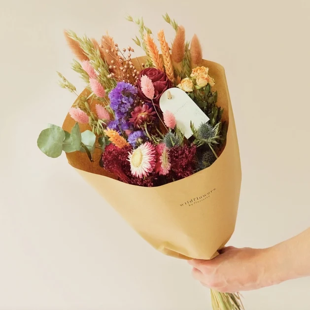 Dried Flowers - Bouquet - Burgundy