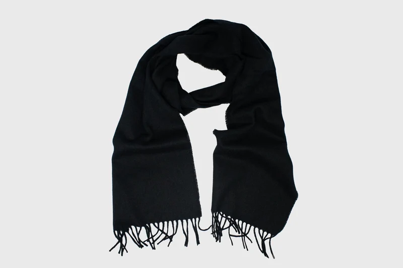 Merino Lambswool Scarf [Black]